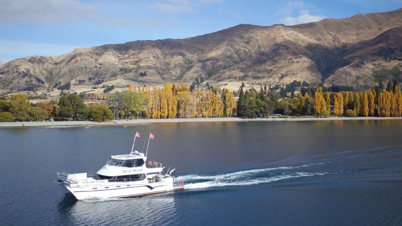Experience the natural beauty of Lake Wanaka with a 1 hour happy hour cruise.